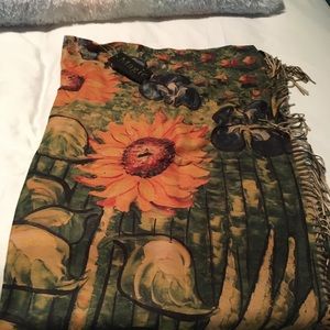 Monet Sunflower Scarf 🧣 🌻